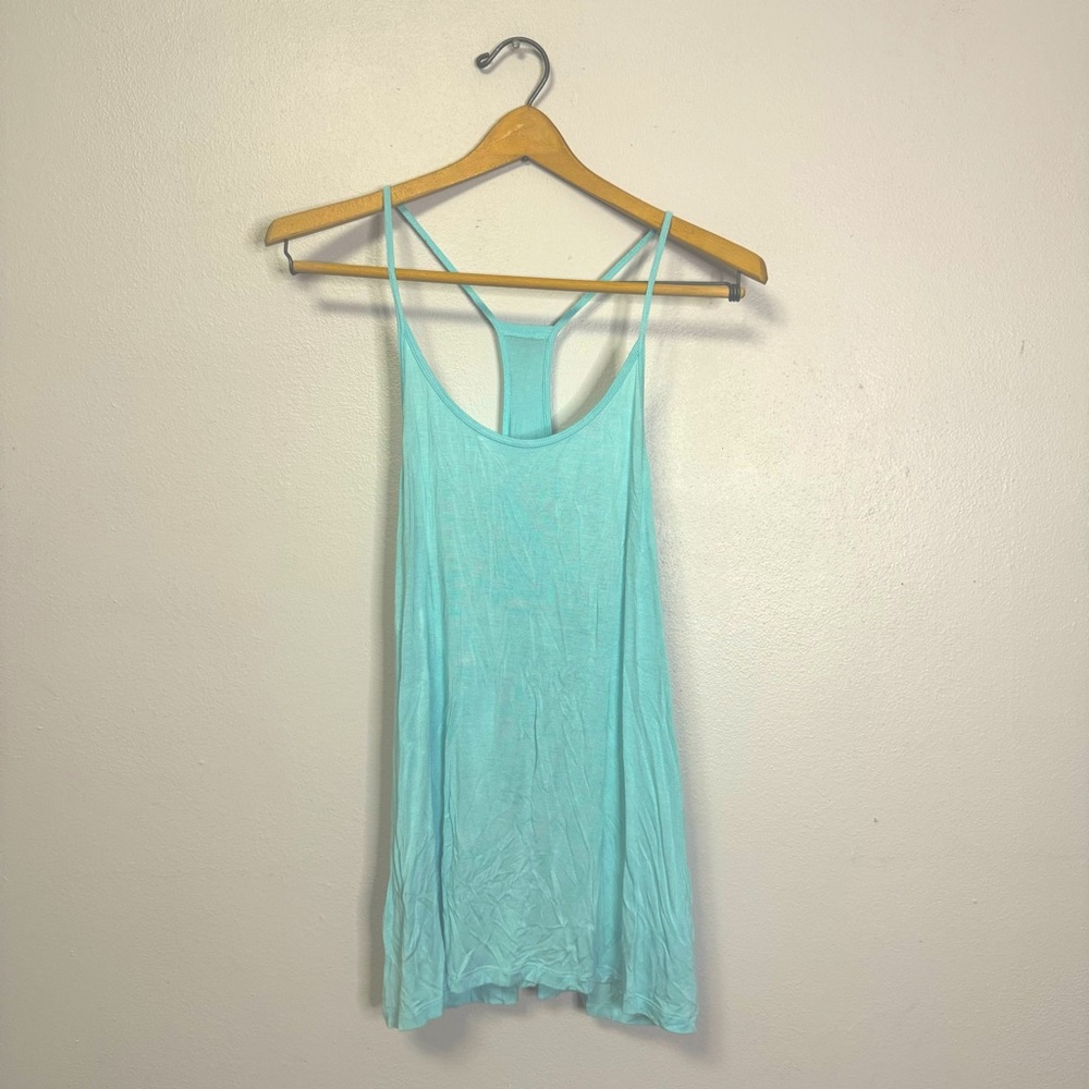 Beyond Yoga Long Razorback Tank Top Teal